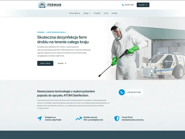 Strona www dla firmy Fermar
