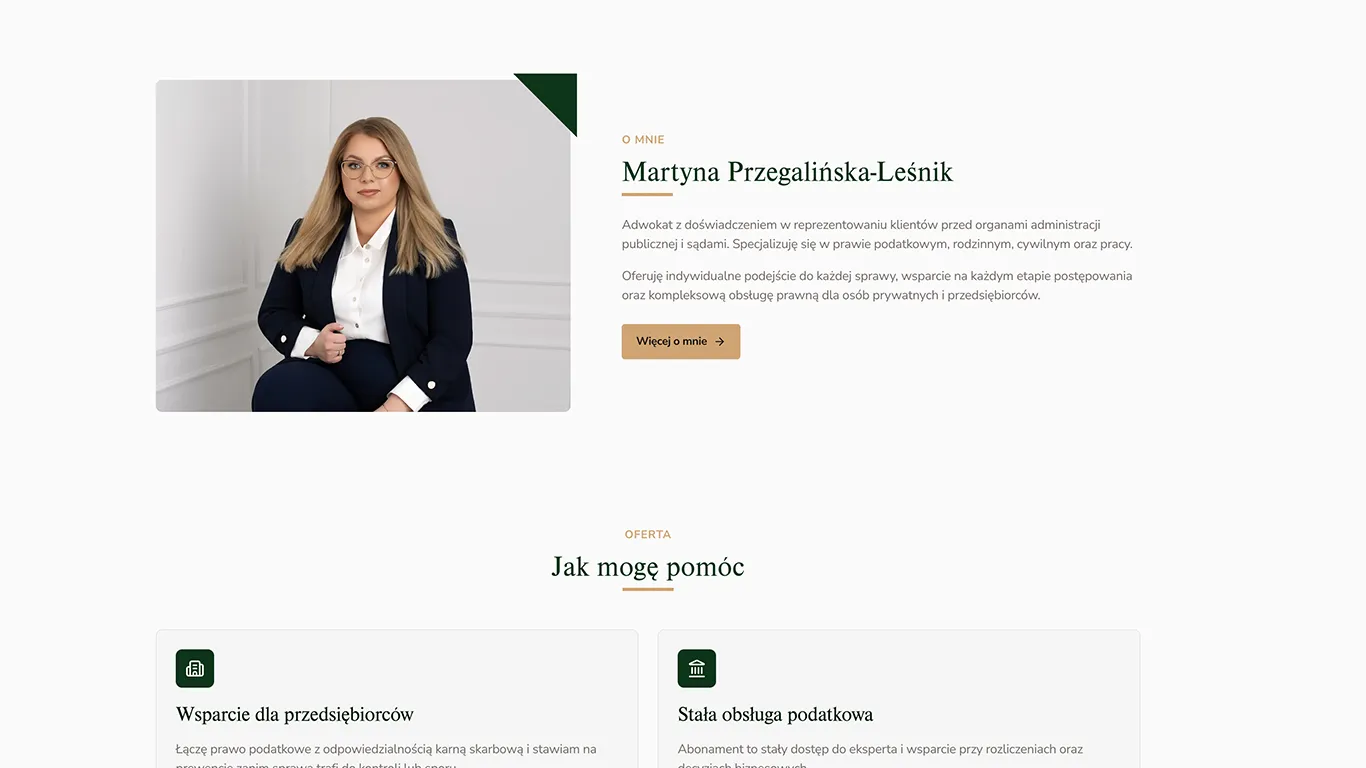 Strona główna kancelarii adwokackiej