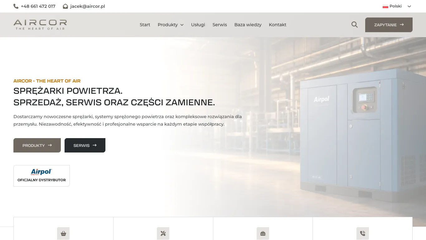 Identyfikacja wizualna i strona internetowa dla Aircor