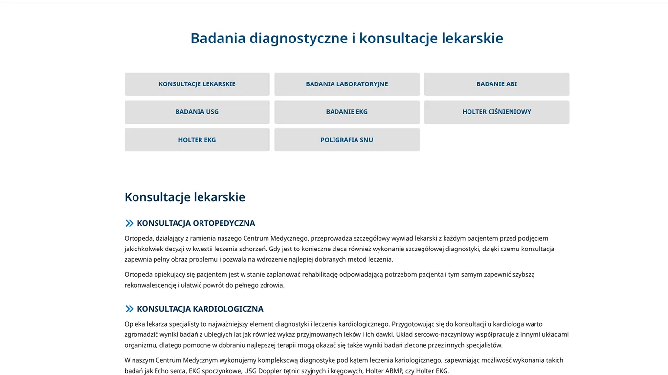 podglad na podstrone z badaniami orthos